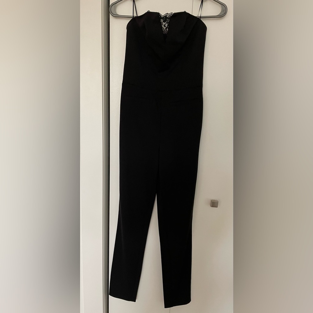 Black guess strapless jumpsuit size 0 petite